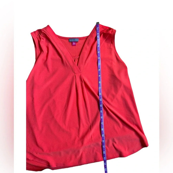 Vince Camuto Sleeveless V-neck Blouse Orange Size Medium Women’s - Picture 6 of 9